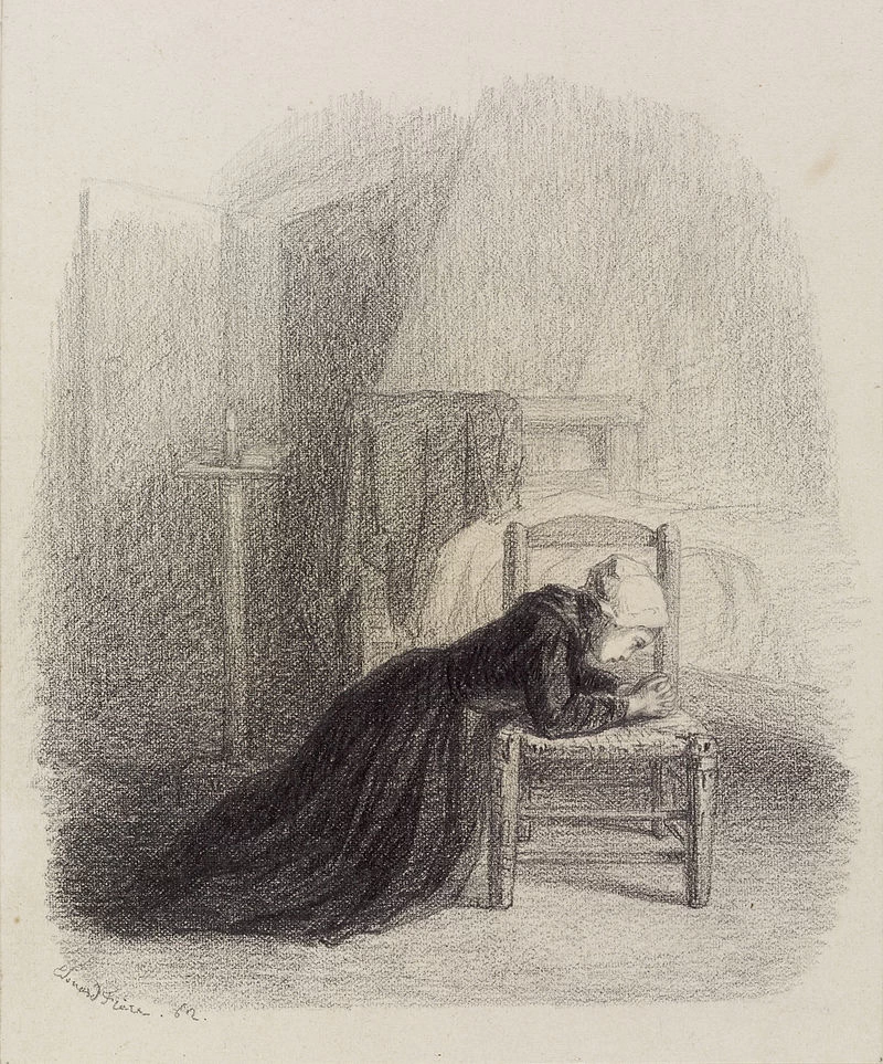 Interno con donna in preghiera - Walters Museum